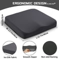 thumbnail image 4 of SLUMLOVE Memory Foam Seat Cushion (15.7x15.7x2.4in) - Sciatica Pain Relief & Tailbone Cushion for Office Chair & Car Seat - Ergonomic Lumbar Support Pillow with Non-Slip Base, 4 of 8