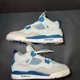thumbnail image 3 of Ni - ke Size 13 - Ni - ke Air Jordan 4 Retro Military Blue 2024 Men's Shoes - FV5029 141, 3 of 5
