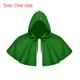 thumbnail image 3 of Capa de Halloween, capa de cosplay, capa corta, disfraz, capa con capucha, poncho, medieval Verde, 3 of 9