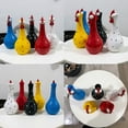 thumbnail image 2 of Long Neck Colorful Chicken Statue, Big Eye Cartoon Resin Rooster Vase, Funny Outdoor -Shaped Vase for Lawn, Yard, Office, Home Decor, 2 of 8