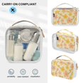 thumbnail image 5 of Yellow and Pink Floral Flowers Makeup Bags Set Travel Toiletry Bags Portable Cosmetic Bags Organizer Waterproof 2 Packs, 5 of 7