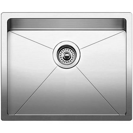 Blanco 519546 Quatrus 22" X 18" Single-Basin Stainless Steel Undermount Residential Kitchen Sink, Satin