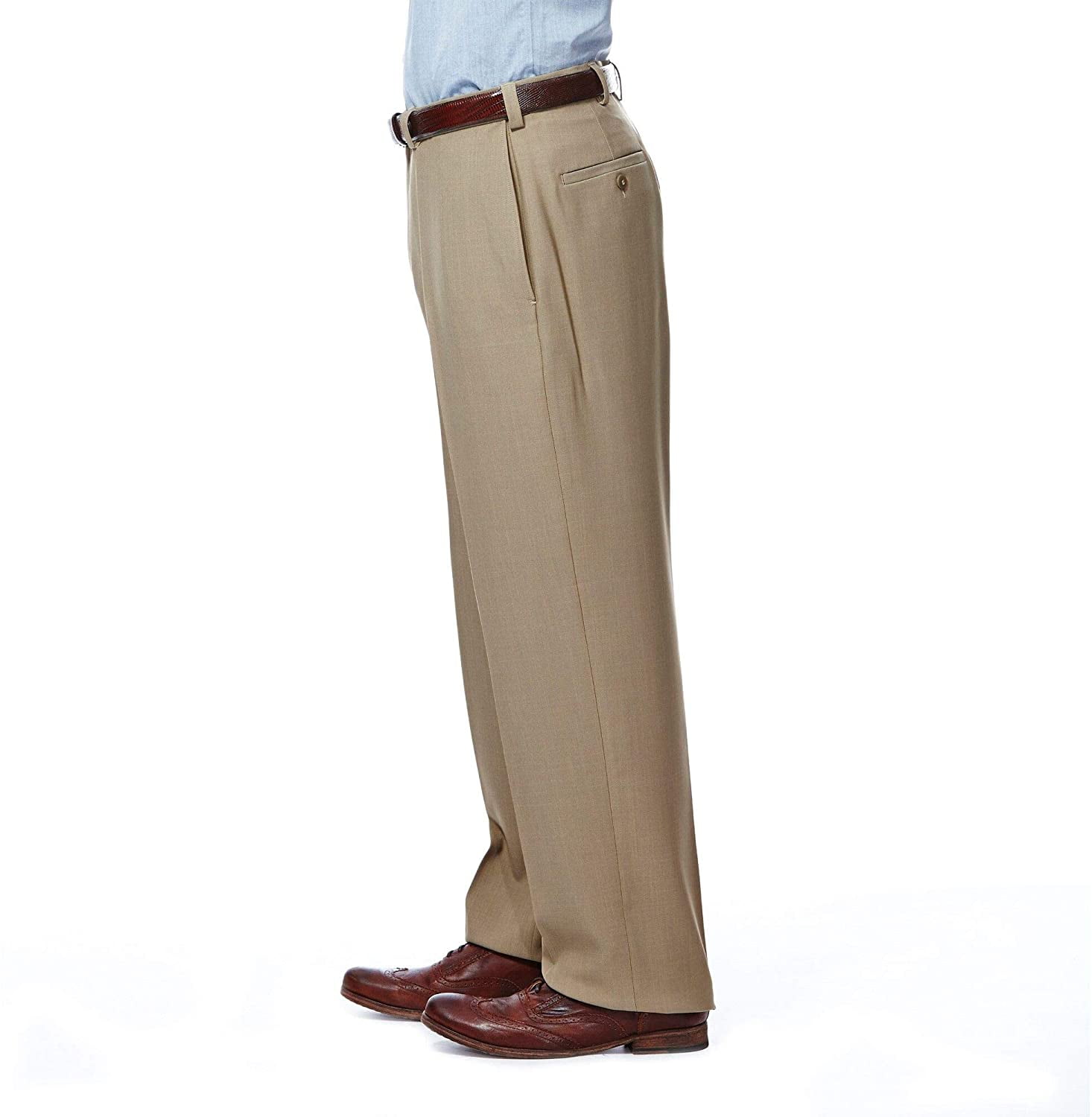 Haggar Men's E-CLO Stria Flat Front Dress Pant Classic Fit, Sizes 32x30-44x32