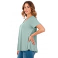 thumbnail image 3 of Roaman's Women's Plus Size Ultimate Short Sleeve Swing Tee, 3 of 6
