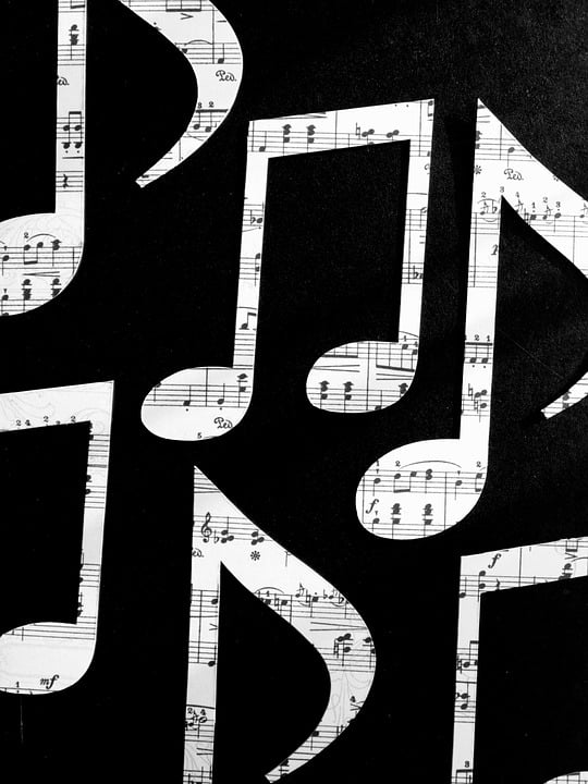 Peel n Stick Poster of Outlines Octave Sheet Music Music
