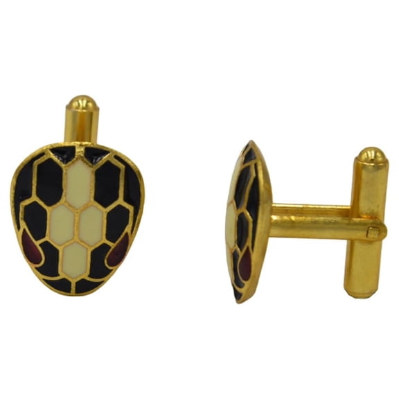 De Kulture Works Spider-Man Enameled Flash Gold Plated Cufflinks Pair