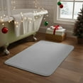 thumbnail image 4 of Dvkptbk Bath Mat - Rubber Backing Non Slip Bathroom Rugs Fit Under Door - Quick Dry Absorbent Gray Bathroom Floor Mats - Shower Rug for in Front of Bathtub 16x24, 4 of 8