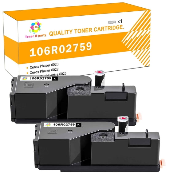 Colorich 2-Pack Compatible Toner Cartridge for Xerox 106R02759 Phaser 6020 6022, WorkCentre 6025 6027 Printer (2*Black)
