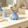 thumbnail image 4 of Princess Dress Desktop Storage Box - 4.3In Plastic Pen Holder, Cute Blue Skirt Organizer for Makeup Brushes Pens, Kawaii Vanity Desk Decor Gift for Women and Teens, Desktop Organizing Decorations, 4 of 6