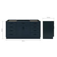 thumbnail image 3 of Ariel Hepburn 66 Inch Single Sink Base Cabinet In Midnight Blue, 3 of 10