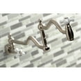 thumbnail image 4 of Kingston Brass KS2108PX Heritage Wall Mount Pot Filler Faucet, Brushed Nickel, 4 of 7