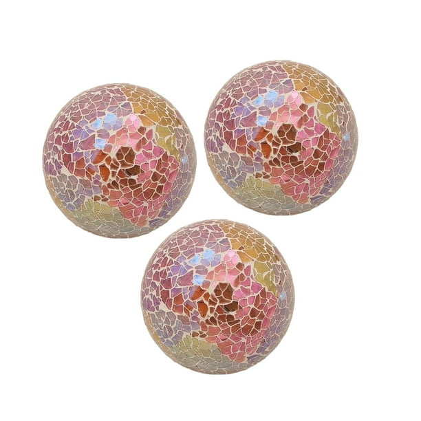 3 piezas Mosaic Sphere Balls Rilleres de tazón decorativos para tazones Estilo B