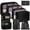 Black, variant on 8pc Packing Cubes Set for Travel, Luggage Suitcase Organizer Bags, Hanging Toiletries Travel Accessories Essentials, Pink