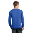 thumbnail image 2 of Port & Company Mens Long Sleeve 5.4-oz. 100% Cotton T-Shirt, 4XL, Royal, 2 of 2