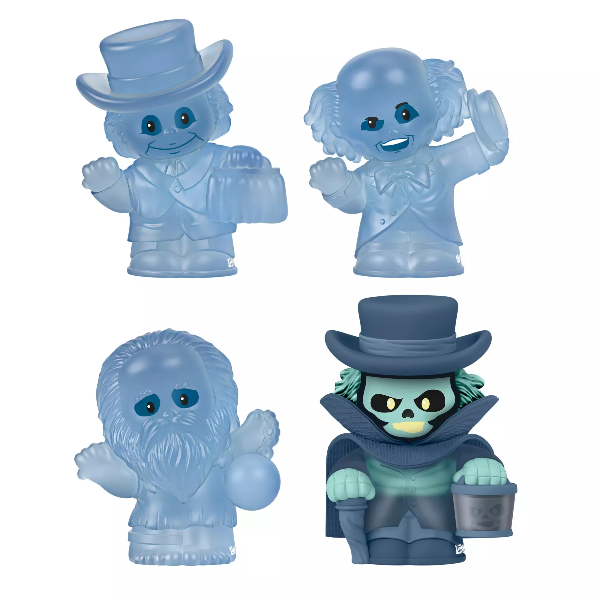 Disney Little People 3 Hitchhiking Ghosts & Hatbox Ghost Collector Set (Glow in the Dark)