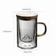thumbnail image 3 of Pisexur Batería de cocina Taza de agua de vidrio, taza de té con separación de agua, filtro de taza de té, taza de tres piezas, taza con tapa de madera, taza de té para la cocina del hogar, 3 of 8