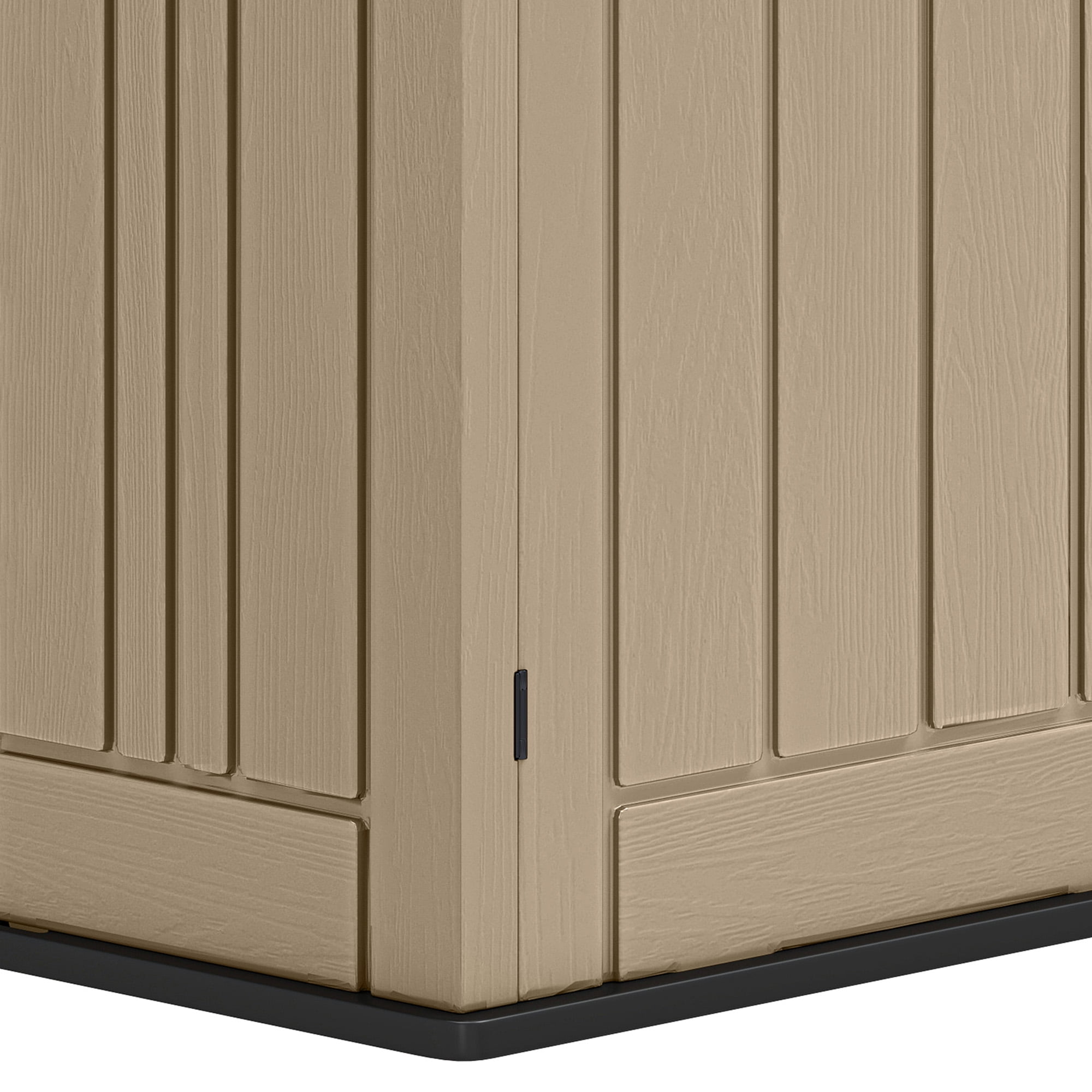Dextrus Weatherproof Outdoor Storage Shed with 2 Shelves & Lockable Lid for Patio & Garden, Brown