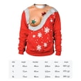 thumbnail image 2 of Sweater Camiseta Para Mujer Impresión Digital 3D Cuello Redondo Pullover Sudaderas Para Fiesta Navideña Minnieouse HA046258-01, 2 of 6
