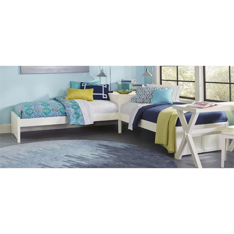 l shaped twin beds