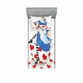thumbnail image 2 of Alice in Wonderland Bedding Set with Sheet & Covers, Girl Sitting on a Tea Cup Heart Shape Character Fantasy Tale, Printed Bedroom Decor 2 Shams, 4 Sizes, Multicolor, by Ambesonne, 2 of 3