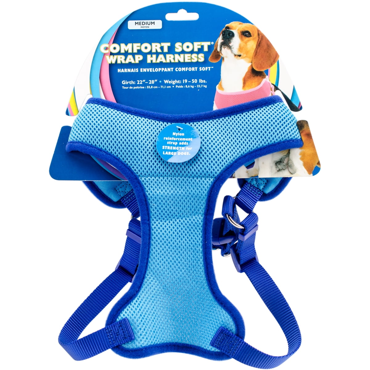 Comfort Soft Wrap Adjustable Dog Harness MediumBlue, Girth Size 22"28" Walmart Canada