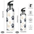 thumbnail image 2 of Yayeee 20oz Double Wall Stainless Steel Water Bottle with Flip Straw, Black Cat Paw, 2 of 7