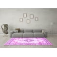 thumbnail image 3 of Ahgly Company Indoor Rectangle Medallion Purple Traditional Area Rugs, 2' x 4', 3 of 4