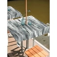 thumbnail image 2 of Outdoor Tablecloths with Umbrella Hole & Zipper, Sage Green Grey Vintage 60x60 Inch Square Tablecloths, Retro Abstract Art Waterproof Table Cloth, Patio/Pool/Picnic Table Covers, 2 of 8