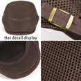 thumbnail image 5 of Minzimin 1Pack Breathable Mesh Flat Cap for Man/Woman Adjustable Newsboy Cap Cabbie Hat, 5 of 7