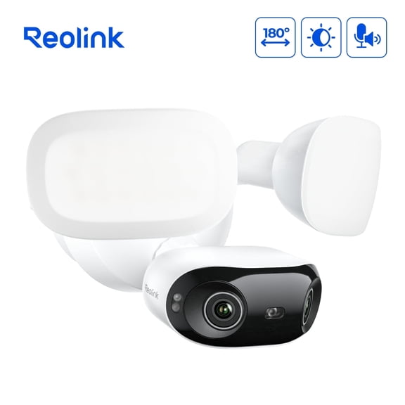 Reolink Elite Floodlight WiFi 4K 8MP 180° Security Camera, AI Detection, 24/7 Recording, Hardwired