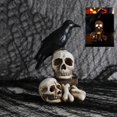 thumbnail image 5 of Lámpara decorativa de cuervo de Halloween, lámpara de esqueleto de Halloween, resina, estatua de calavera de Halloween, lámpara de esqueleto de calavera de Halloween, calidad en la que puedes confiar, 5 of 5