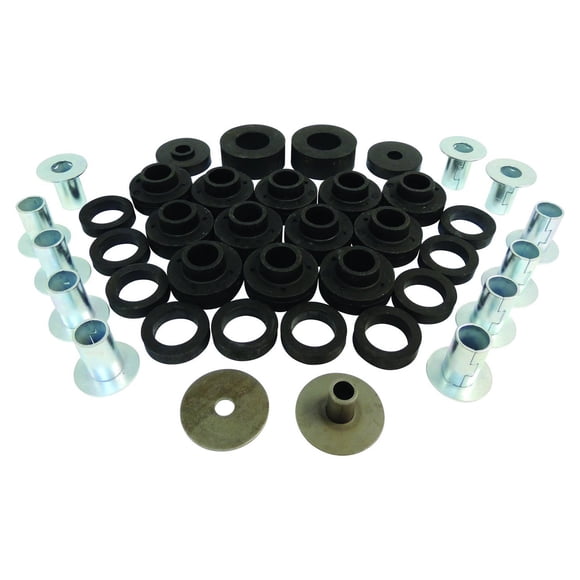Crown Automotive Body Mount Bushings 5462446K Black; Rubber