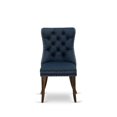 thumbnail image 6 of East West Furniture Parson Chairs - Navy Blue faux leather Upholstered, Set of 2, Antique Walnut, 6 of 6
