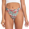 thumbnail image 1 of Fotbe Pink Flamingo Tanga Sin Costuras para Mujer con Estampado – Panties Invisibles, Transpirables y Cómodos para Uso Diario-X-Large, 1 of 6