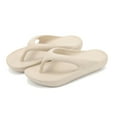 thumbnail image 1 of MIASHUI Tongs pour Femmes Chaussures de Bain Été Extérieur Plage, Blanc, 8, 1 of 8