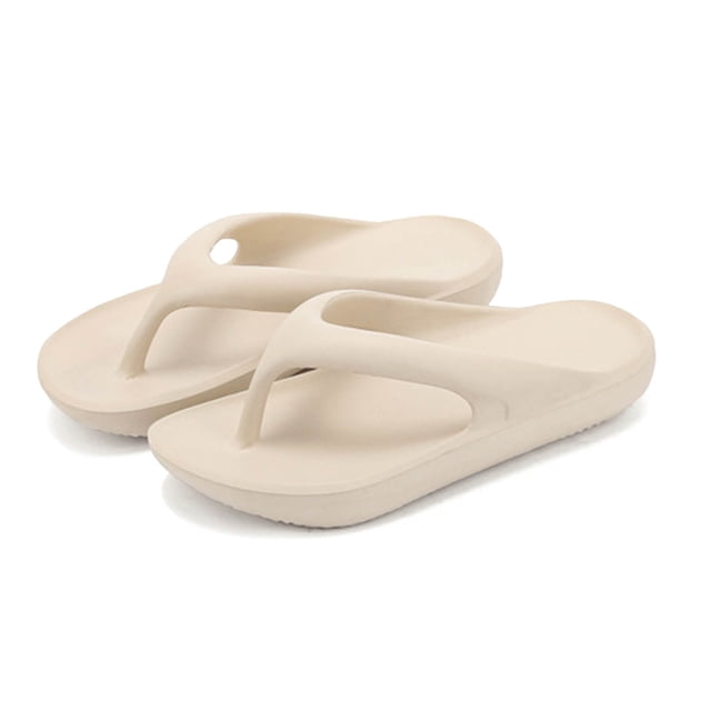 MIASHUI Tongs pour Femmes Chaussures de Bain Été Extérieur Plage, Blanc, 8