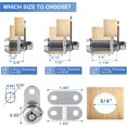 thumbnail image 2 of HAHDAXIA Cam Lock RV Storage Locks Keyed Alike, 5/8" Fits on 3/8" Max Door Thickness, RV Compartment Locks for Camper Trailer Locks with Keys(5/8Inch 6Pack) Silver, 2 of 6