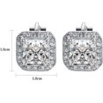 thumbnail image 2 of Rhinestone Crystal Invisible Clip On Earrings For Winter Wedding Simple Non Pierced Clip on Earrings Gift Christmas, 2 of 6
