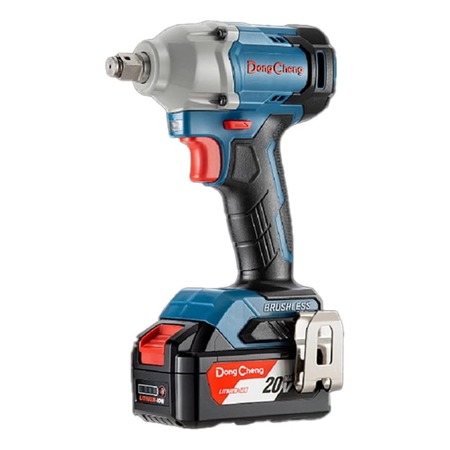 Llave De Impacto Industrial Dongcheng 20v Cuadro 1/2 Nm. azul Estándar
