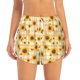 thumbnail image 2 of Balery Coffee Plaid Sunflower Pantalones cortos deportivos para mujer con forro y dos bolsillos, elásticos, para entrenamiento, gimnasio, yoga-Small, 2 of 7