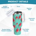 thumbnail image 4 of 40 oz Tumbler With Handle Stainless Steel Insulated Tumbler With Lid for Car Cup Holder Watermelon Popsicle Pattern, 4 of 9