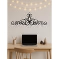 thumbnail image 3 of HELLOYOUNG Metal Wall Ornament Scroll Wall Art Iron Wall Decor ，Black Wall Medallion Traditional Iron Wall Plaque Adornment for Living Room Bedroom, 3 of 7
