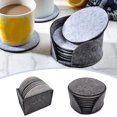 thumbnail image 2 of CAROOTU 10 PCS Felt Drink Cup Coaster with Holder Round Soft Absorbent Cup Mats Scratch Preventing Reusable, 2 of 6