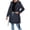 Dark Blue, variant on Women's Long Rain Jacket Waterproof Hooded Trech Coat with Belted, Lightweight Outdoor Hiking Fall Raincoats