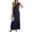 #107-Navy, variant on Wowcloth Women's Casual Dress, Sleeveless Round Neck Ankle-Length, Solid Color for Daily Wear
