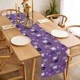 thumbnail image 3 of Purple Halloween Table Runner - 36 Inch Long, Kitchen Dining Table Runner Dresser Scarves, Cat Bat Ghost Pumpkins Farmhouse Decor for Coffee Tables Wedding Party Banquet, 3 of 7