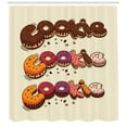 thumbnail image 3 of Ambesonne Cookie Shower Curtain, Doodle Style Bakery Theme, 69"Wx84"L, Multicolor, 3 of 3