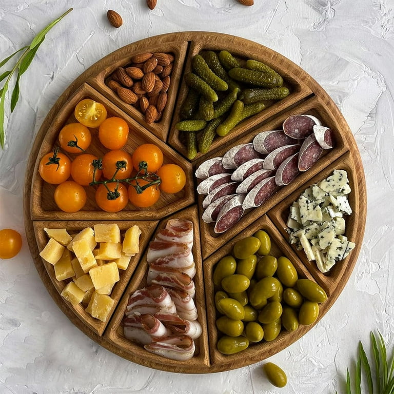 Round Wood Serving Board, Charcuterie Board, Large Charcuterie