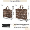 thumbnail image 3 of Words White Corduroy Tote Bag Handbag Large Messenger Bag Shoulder Crossbody Zipper Bag Purse, 3 of 8