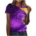 thumbnail image 2 of RKSTN Women's Oversized Mardi Gras T Shirts Crewneck Funny Carnival Graphic Printed Short Sleeve Shirts Tops Womens Casual Summer Plus Size Round Neck Loose Fits Comfy Holiday Tee Shirts, 2 of 5